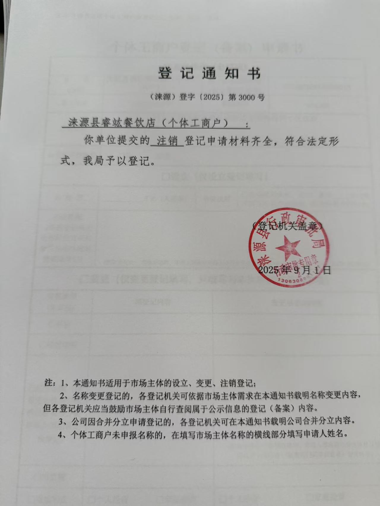 涞源县睿竑餐饮店登记通知书.jpg