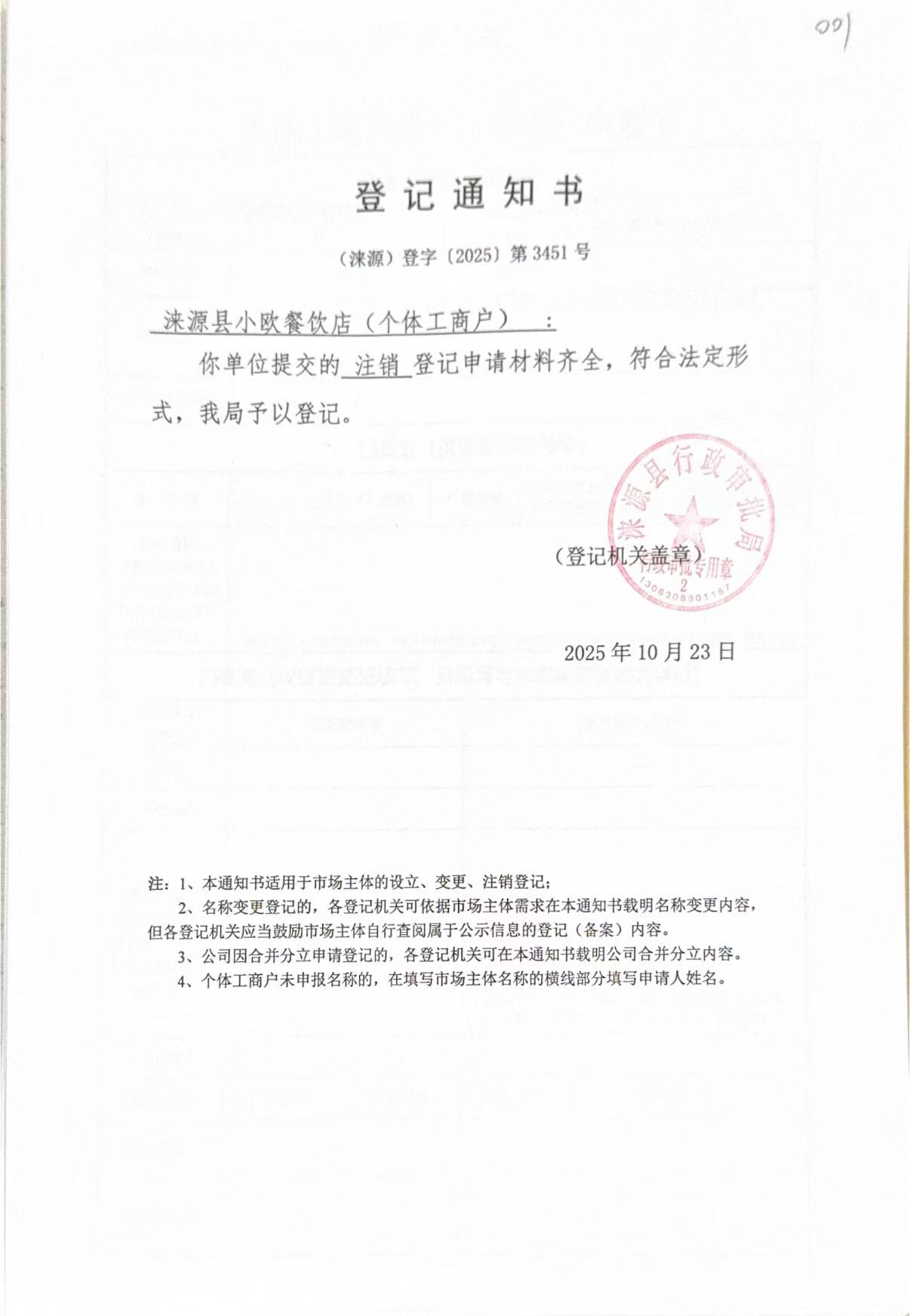 涞源县小欧餐饮店登记通知书.jpg